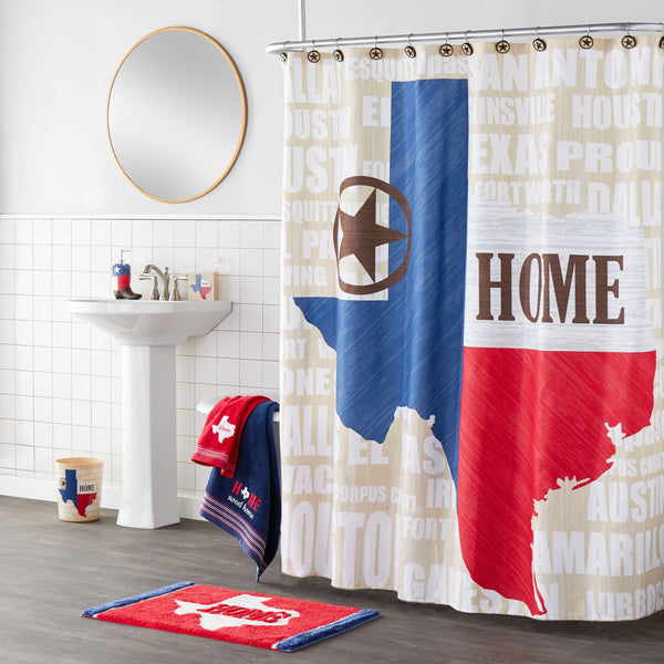 Texas Star Bath Towel, Blue, 25" x 50"