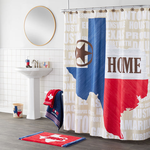 Texas Star Bath Towel, Blue, 25" x 50"