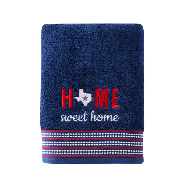 Texas Star Bath Towel, Blue, 25" x 50"