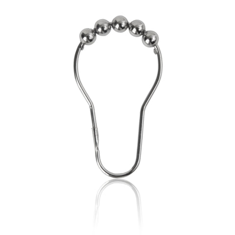 V-Glide Chrome Shower Hooks, 12 Piece
