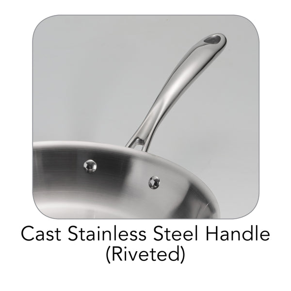 Stainless Steel Tri-Ply Clad Saute Pan
