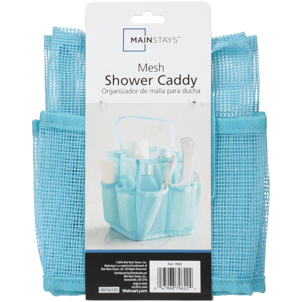 Mesh Shower Tote, Teal