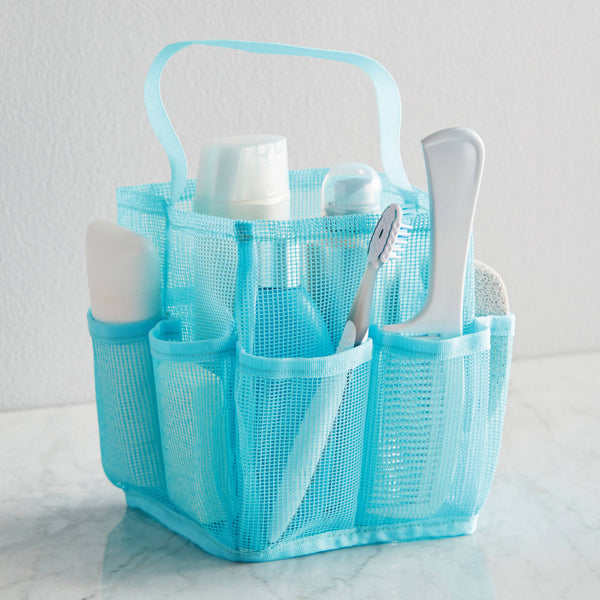 Mesh Shower Tote, Teal