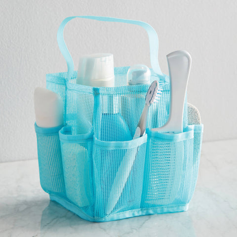 Mesh Shower Tote, Teal
