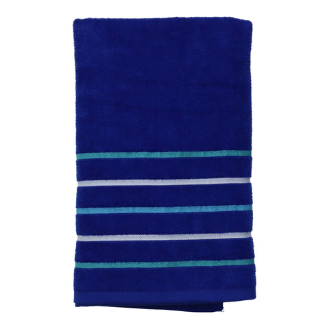 Beach Towel, Royal Blue Multi-stripe