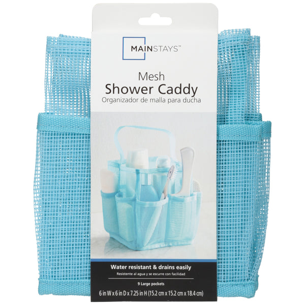 Mesh Shower Tote, Teal
